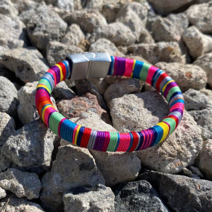 Bransoletka z neonowym różem z linek Parinacota, MonEgo - obrazek 6