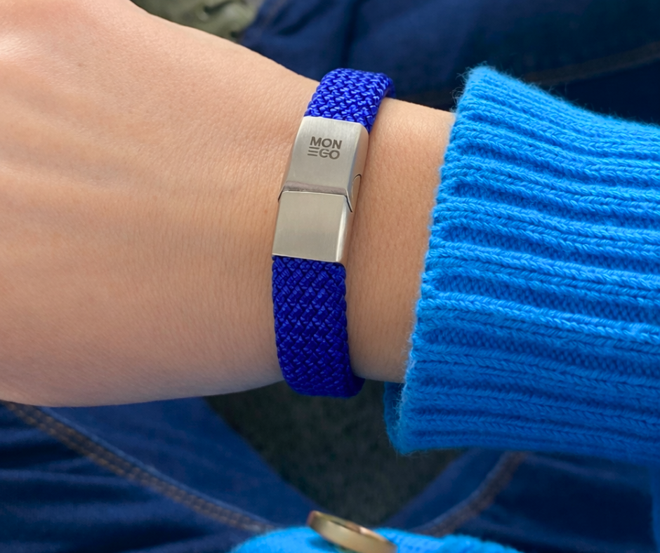Kobaltowa bransoleta dla niej z liny, MonEgo